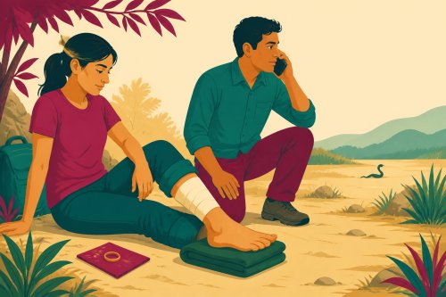 الهدوء وطلب المساعدة بعد عضة ثعبان